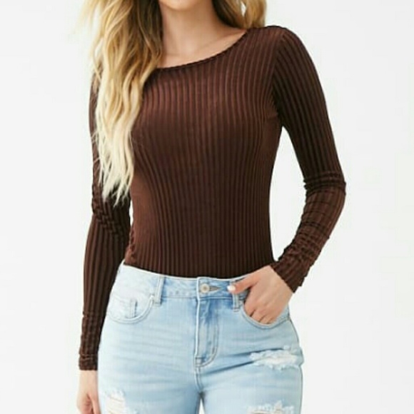 !!Final Sale!! Velvet Shadow Striped Bodysuit - Picture 4 of 6